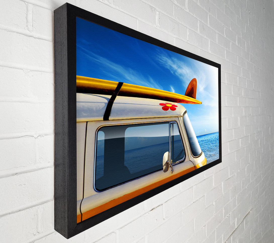  A Canvas Print of Camper Van Ready For The Waves Canvas Wall Art