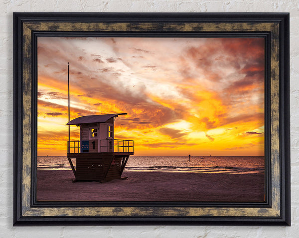 Watchers Tower Sunset Framed Print