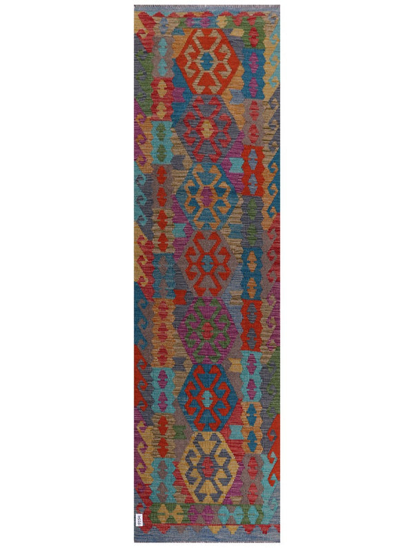 Maimana Afghanistan Kilim Runner - 296 x 82 cm