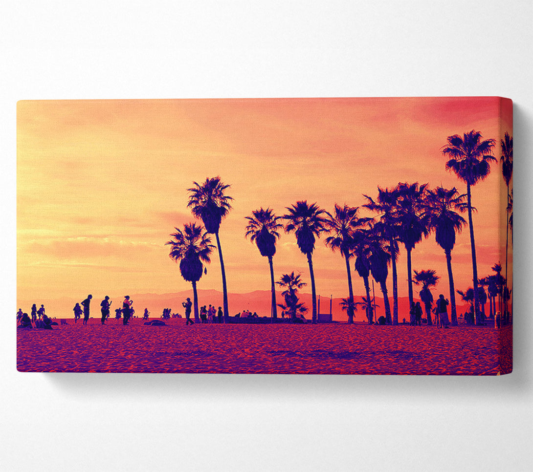  A Canvas Print of Santa Monica Sunset Canvas Art
