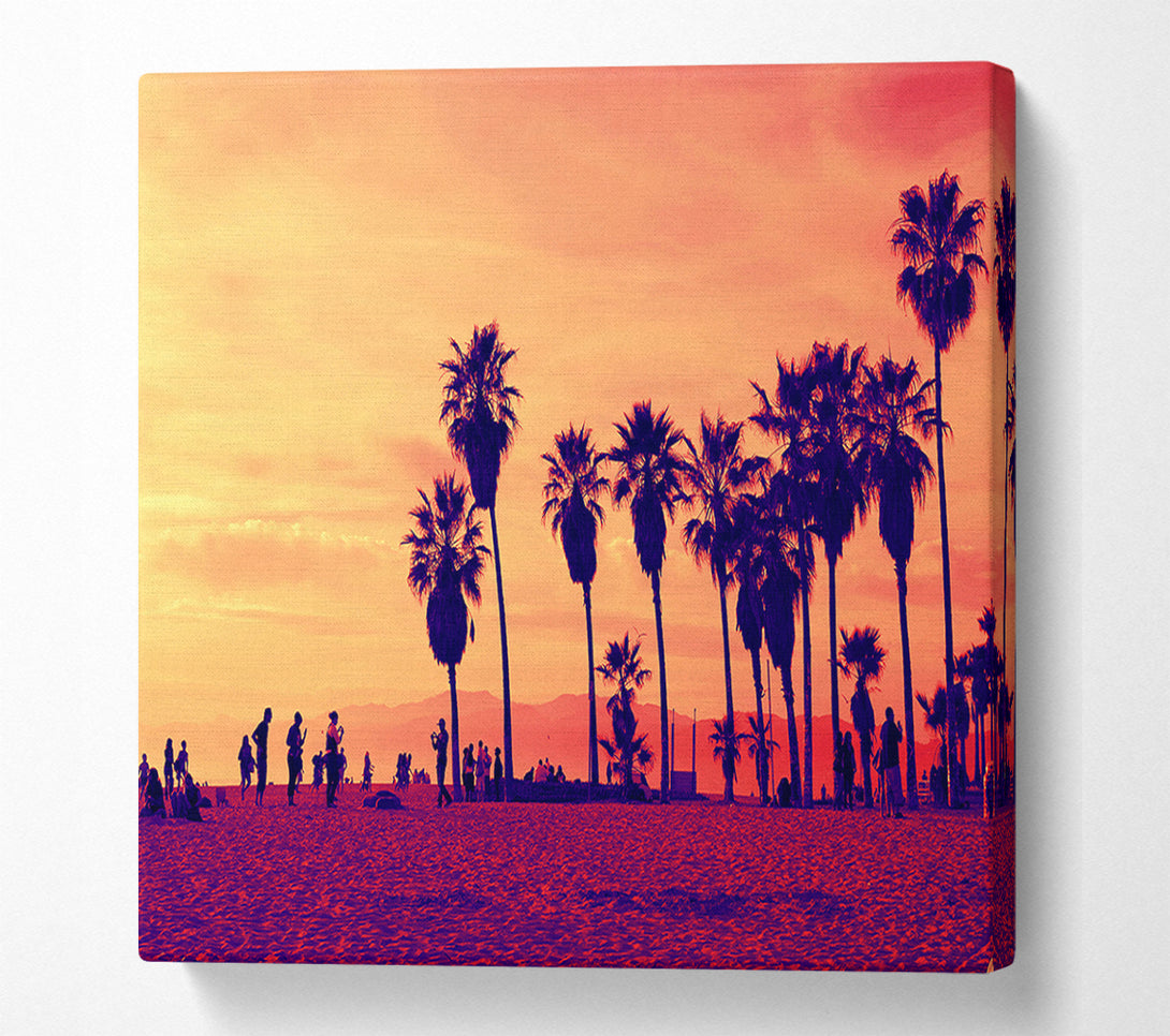  A Canvas Print of Santa Monica Sunset Canvas Art