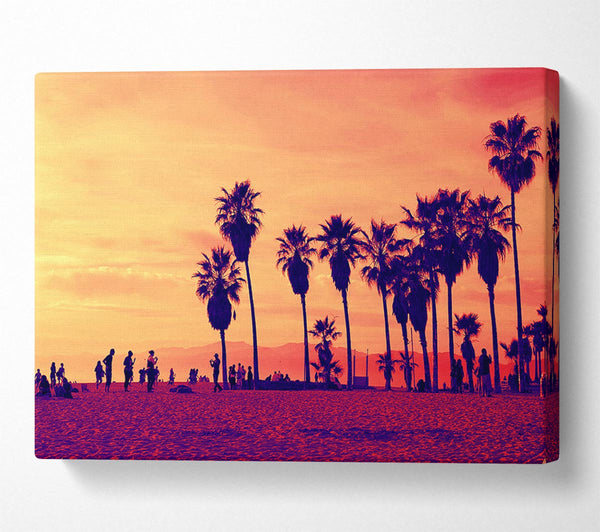  A Canvas Print of Santa Monica Sunset Canvas Art