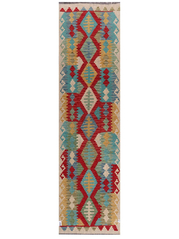 Maimana Afghanistan Kilim Runner - 297 x 80 cm