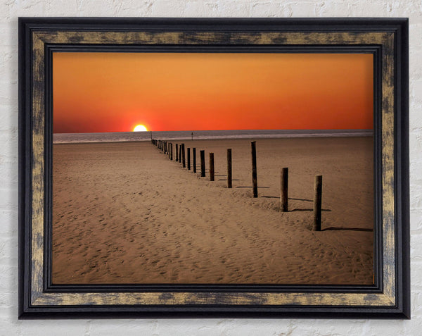 Sunset Walk Framed Print