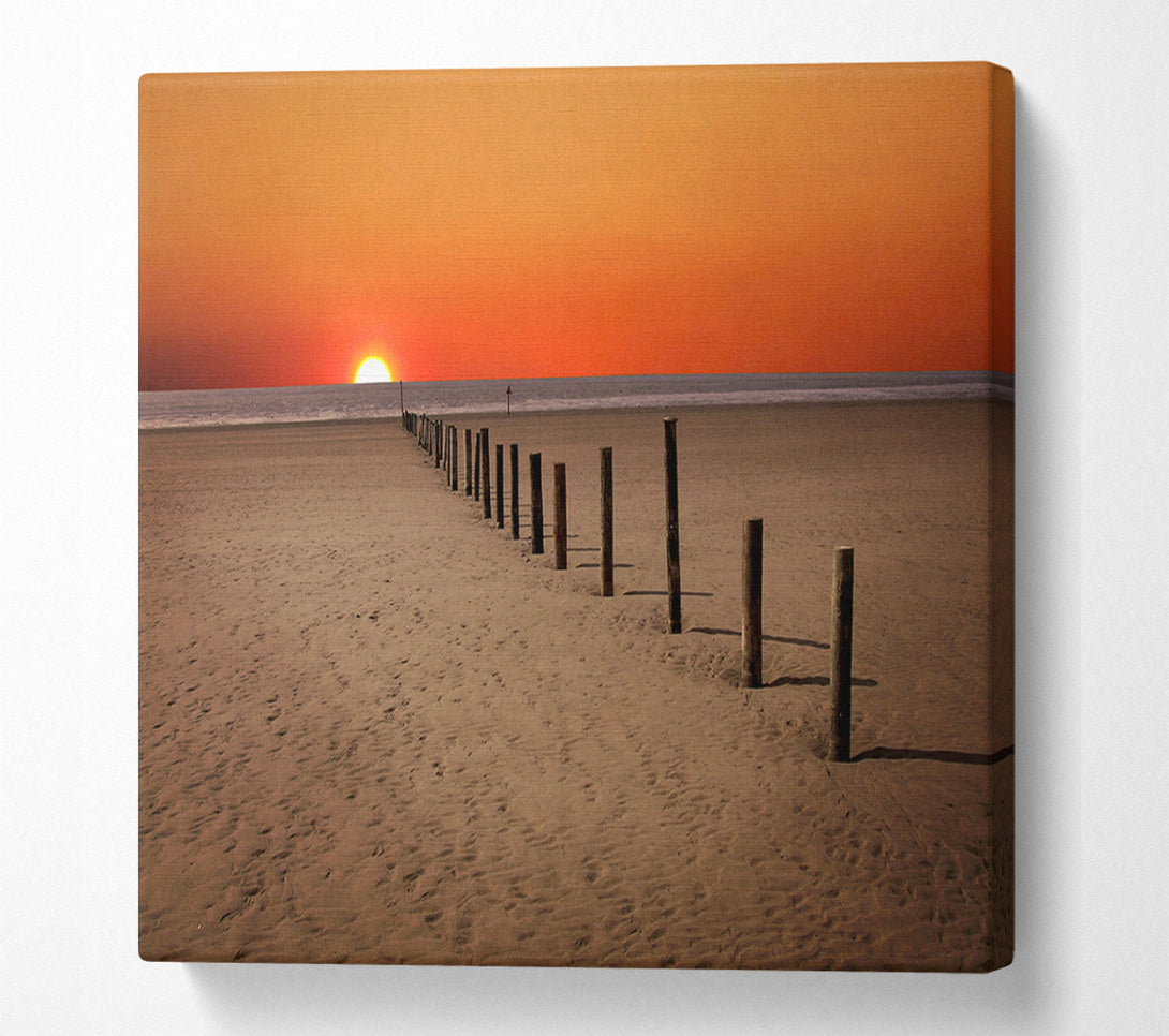 A Canvas Print of Sunset Walk Canvas Wall Art