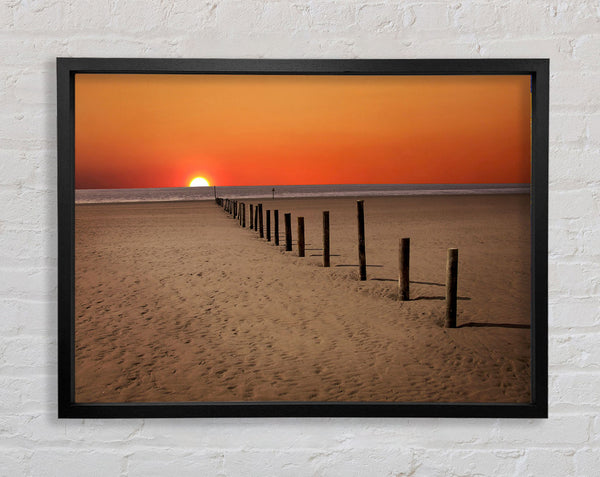 Sunset Walk Framed Print