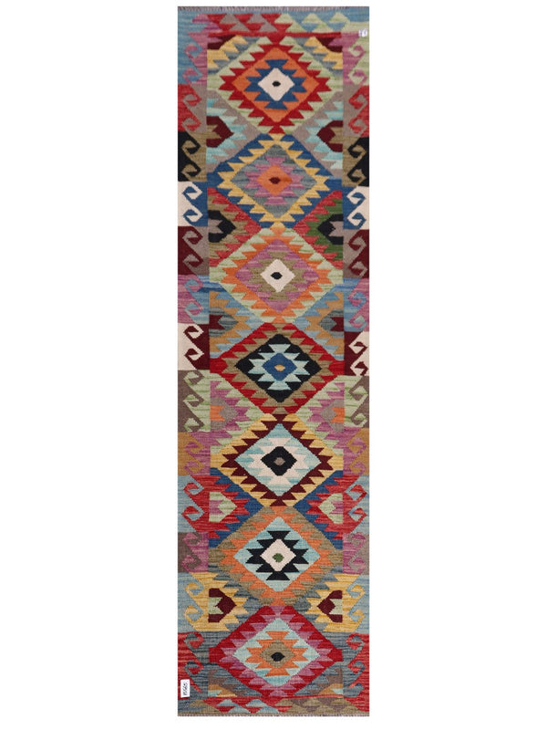 Maimana Afghanistan Kilim Runner - 298 x 82 cm