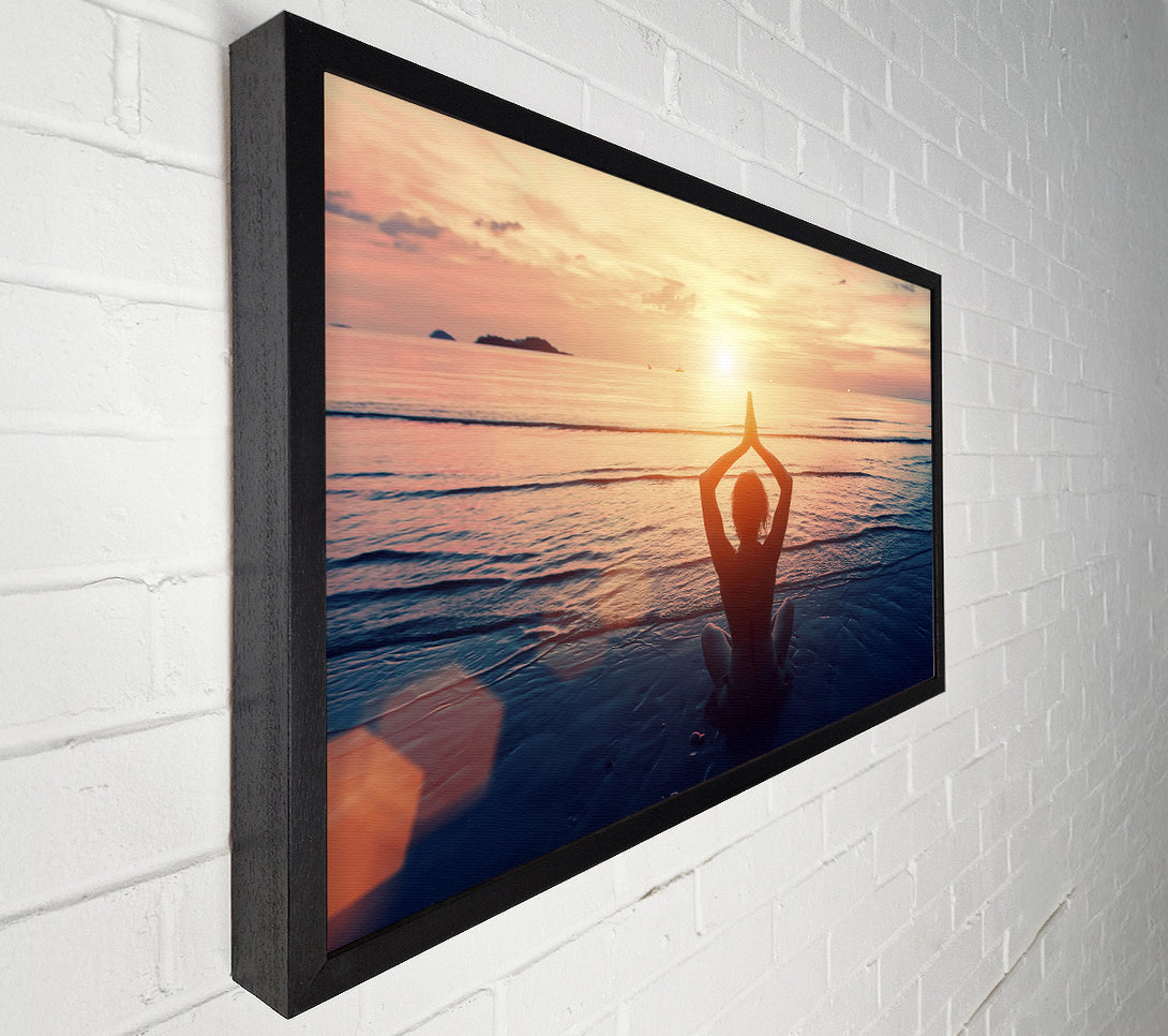  A Canvas Print of Early Morning Yoga Canvas Print