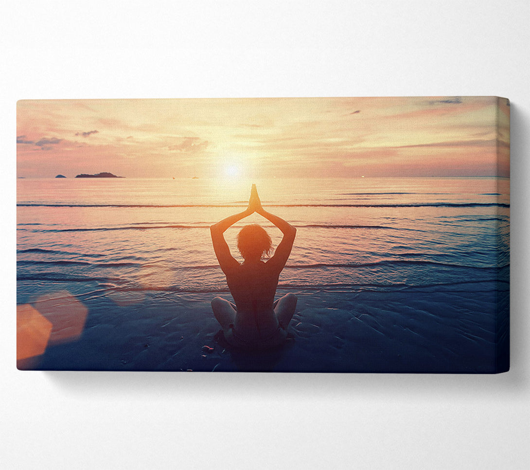  A Canvas Print of Early Morning Yoga Canvas Print