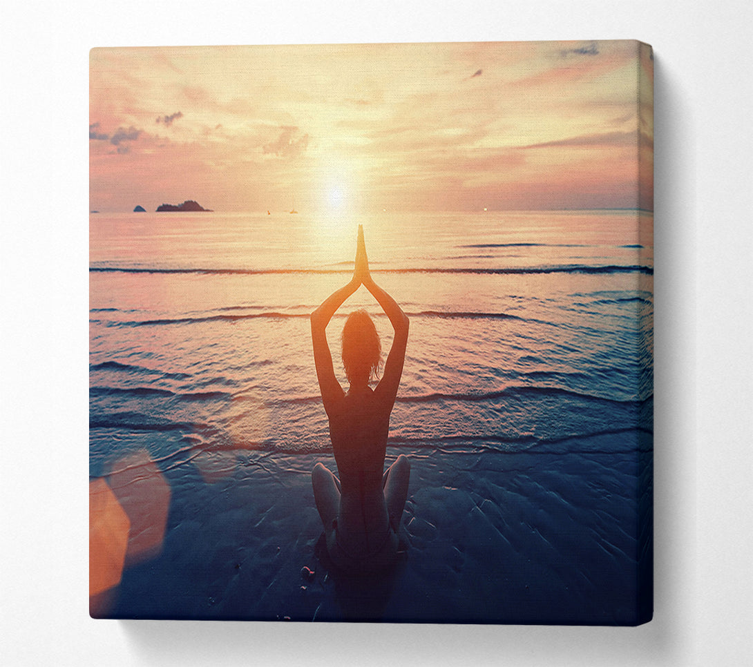  A Canvas Print of Early Morning Yoga Canvas Print