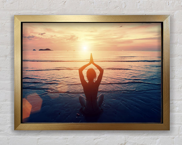 Early Morning Yoga Framed Print