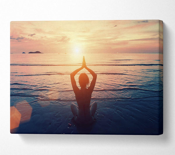  A Canvas Print of Early Morning Yoga Canvas Print