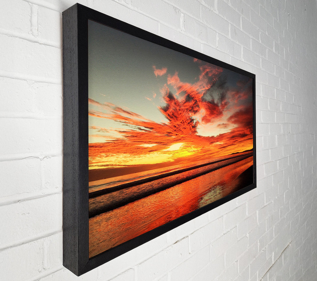  A Canvas Print of Red Sky At Night Canvas Print