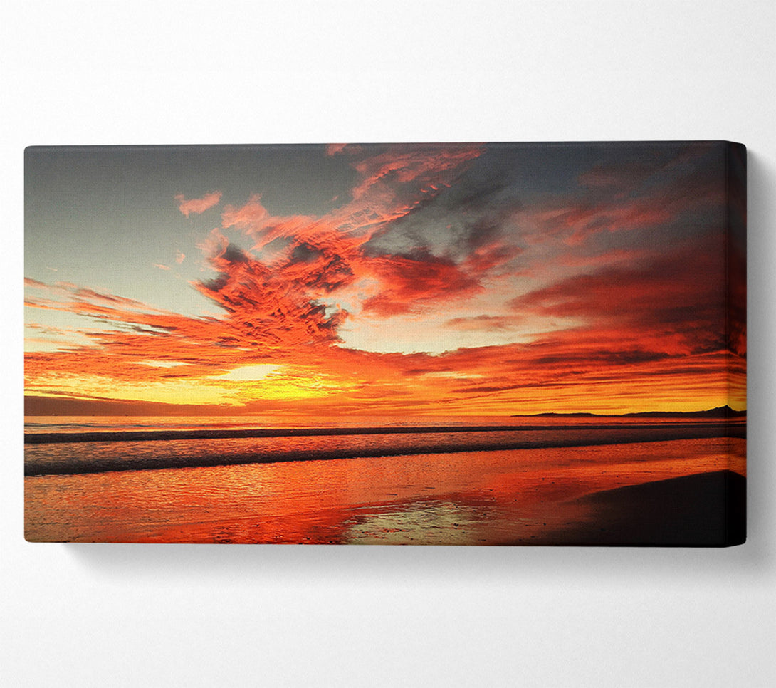  A Canvas Print of Red Sky At Night Canvas Print
