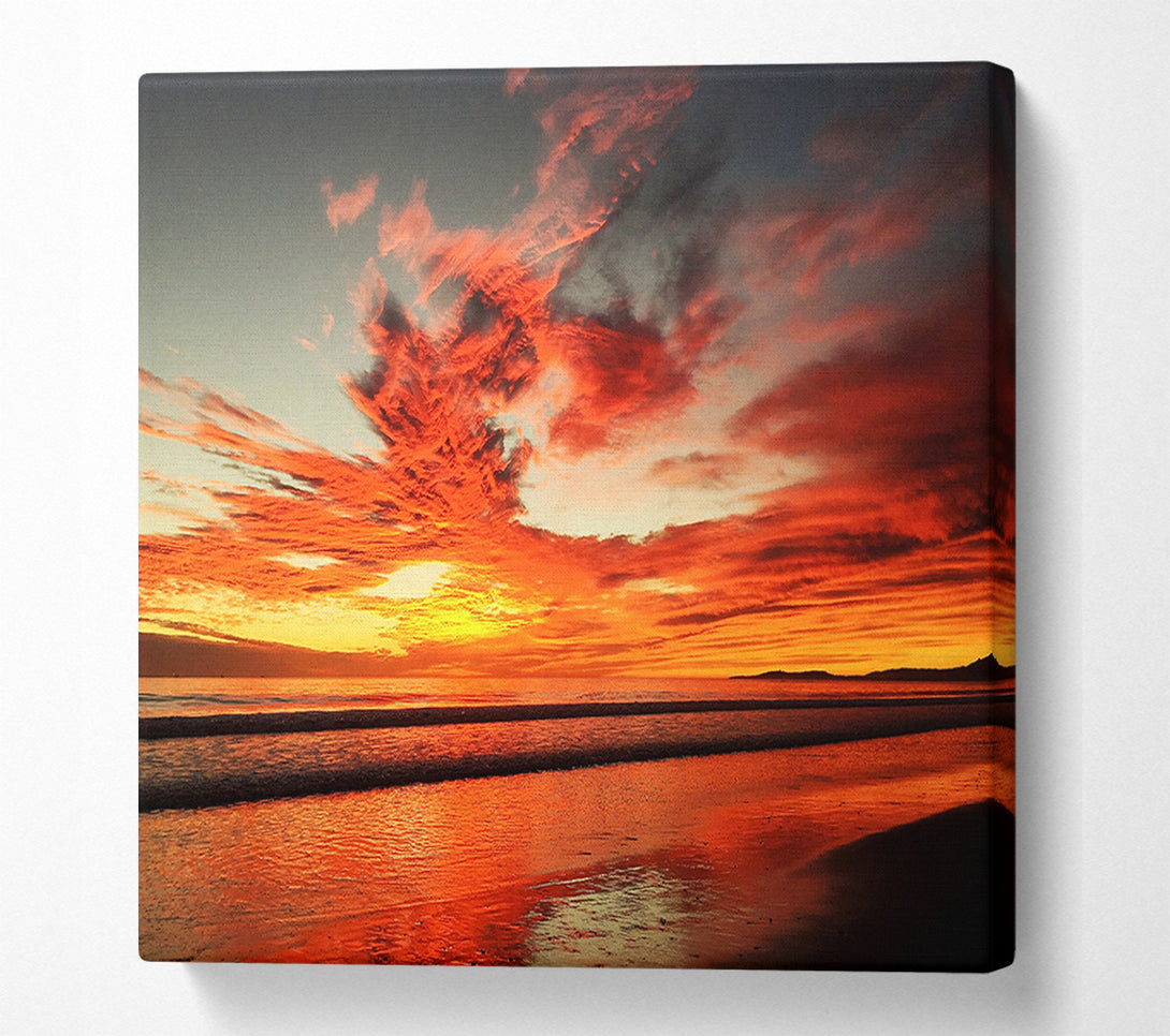  A Canvas Print of Red Sky At Night Canvas Print