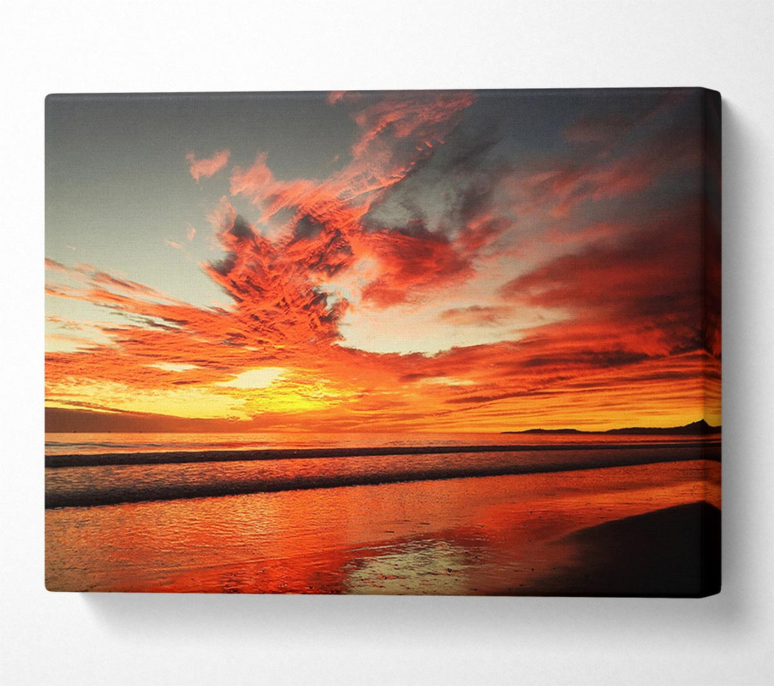  A Canvas Print of Red Sky At Night Canvas Print