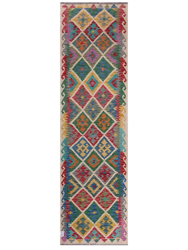 Maimana Afghanistan Kilim Runner - 293 x 83 cm
