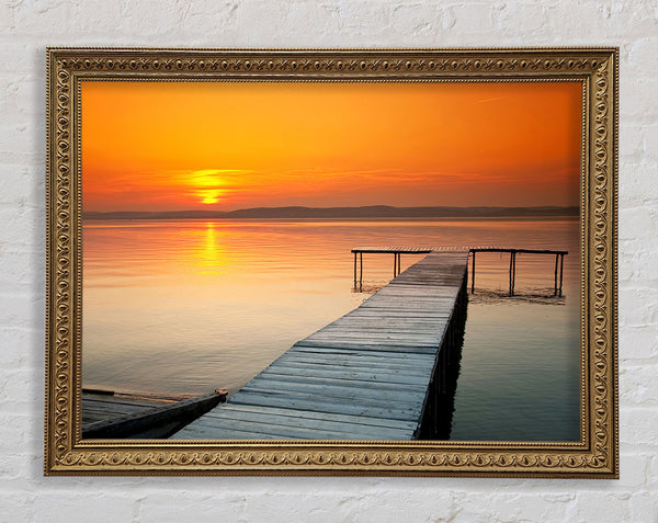 Boardwalk Sunset Framed Print