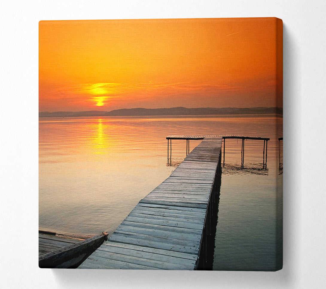  A Canvas Print of Boardwalk Sunset Canvas Wall Art