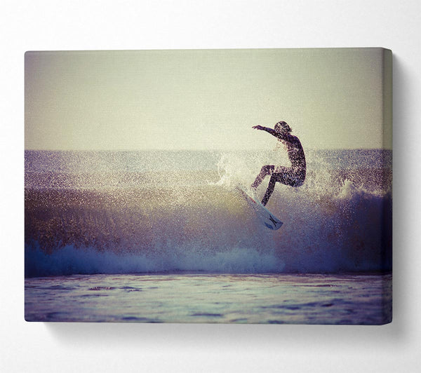  A Canvas Print of Surfing The Waves Canvas Print