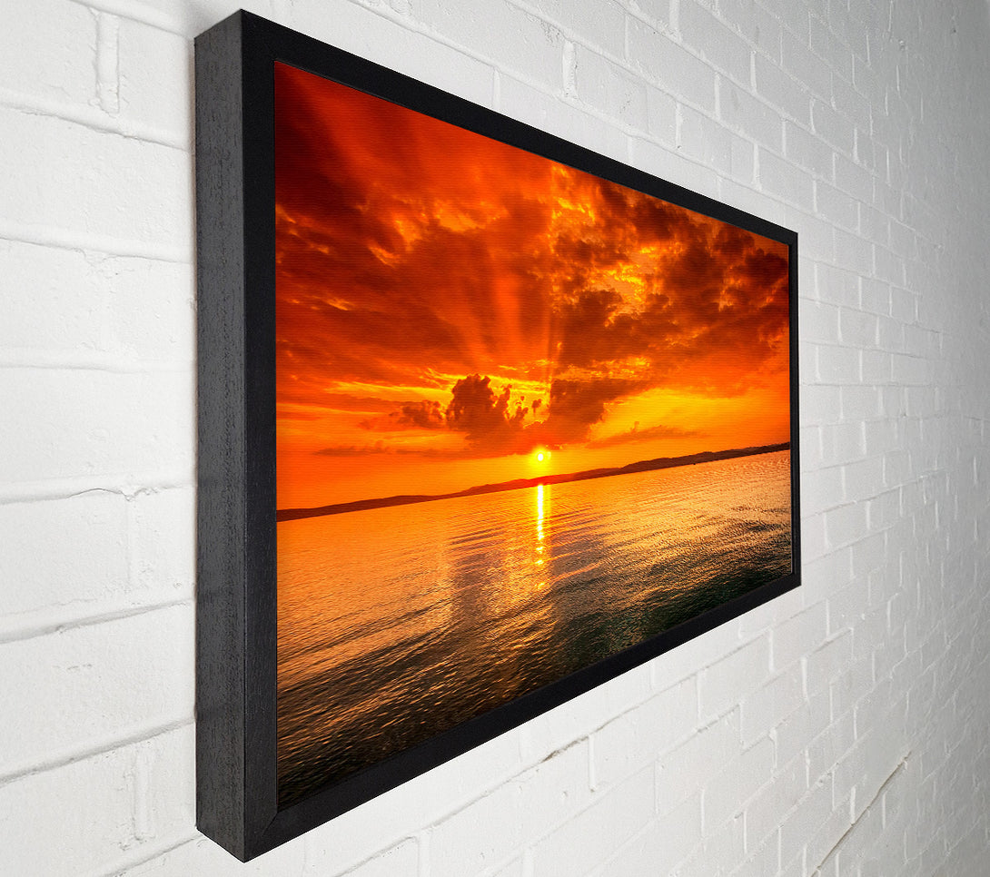  A Canvas Print of Stunning Sun Ray Ocean Canvas Print