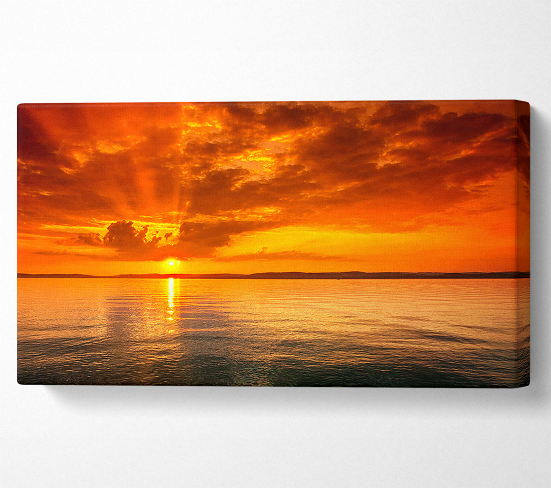  A Canvas Print of Stunning Sun Ray Ocean Canvas Print