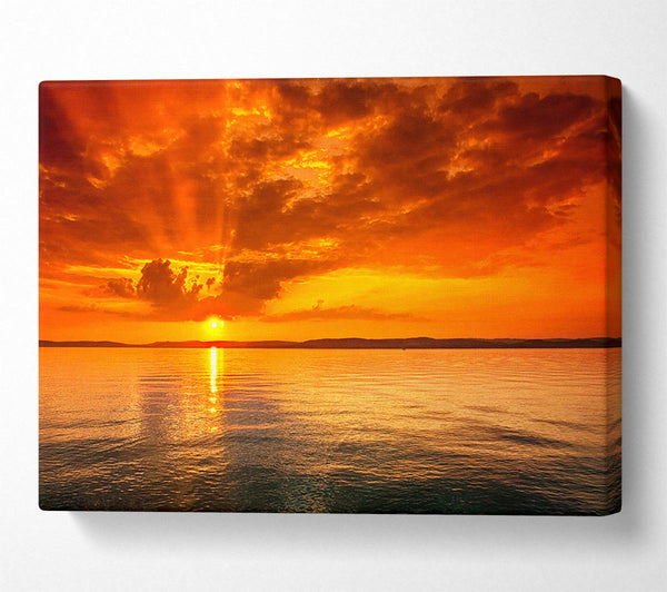  A Canvas Print of Stunning Sun Ray Ocean Canvas Print