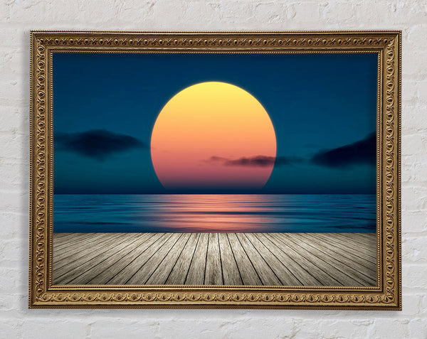 Boardwalk Sun Framed Print