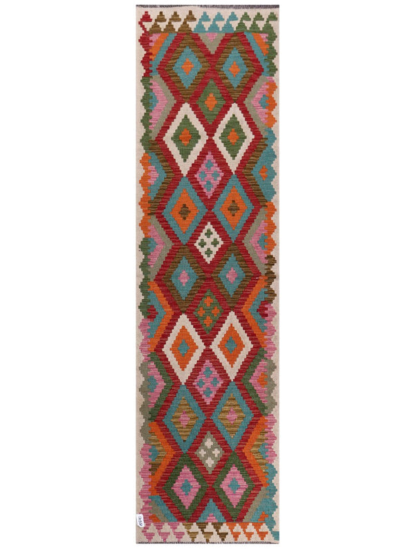 Maimana Afghanistan Kilim Runner - 299 x 81 cm