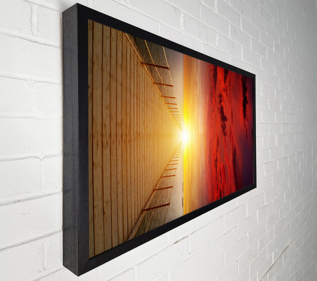  A Canvas Print of Amazing Sunset Boardwalk Canvas Art