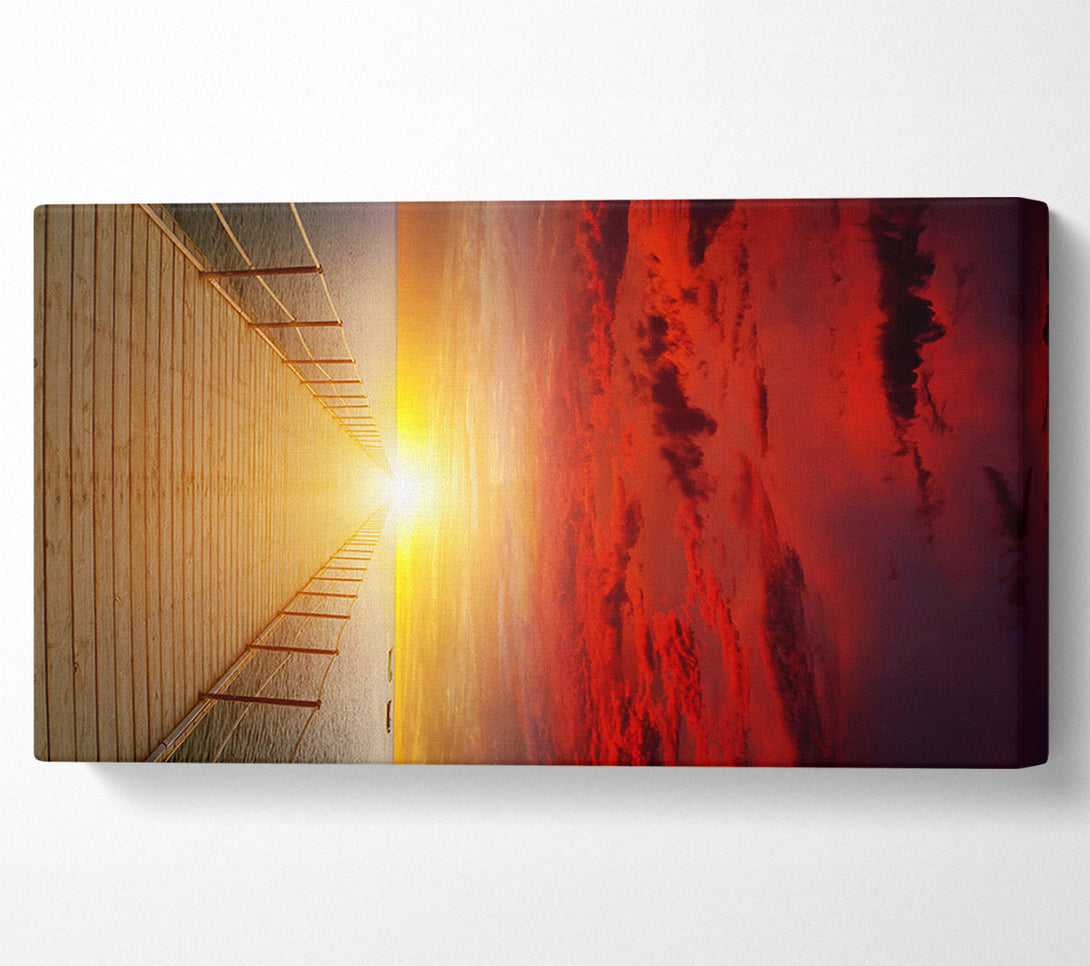  A Canvas Print of Amazing Sunset Boardwalk Canvas Art