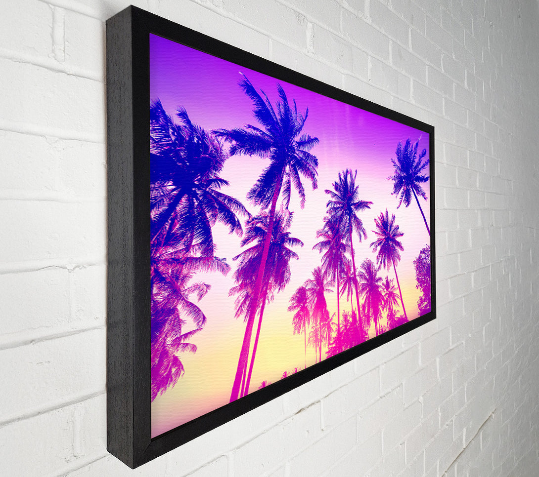  A Canvas Print of Psychedelic Palm Tree Skies Canvas Wall Art