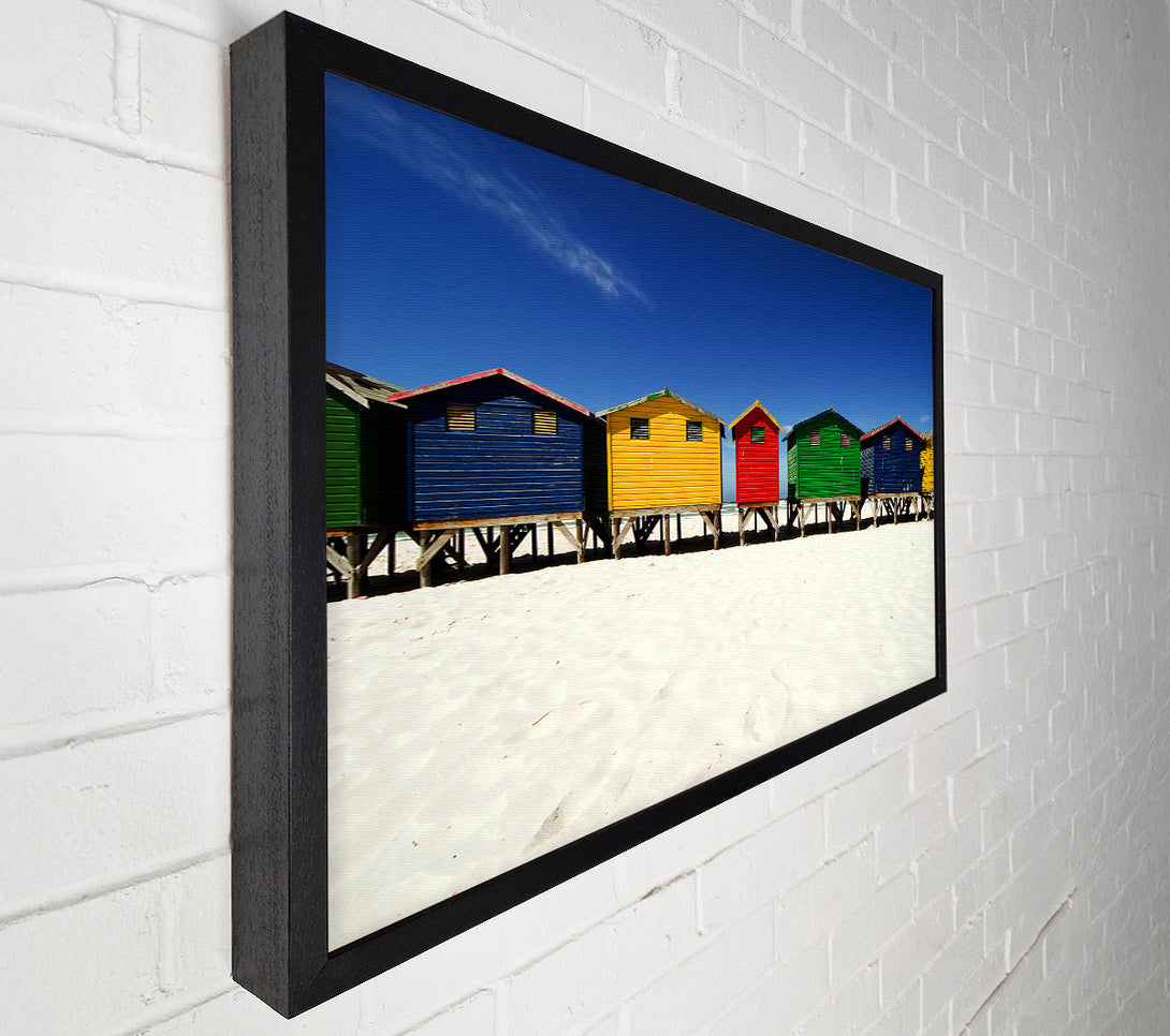 A Canvas Print of Beach Hut Skies Canvas Wall Art