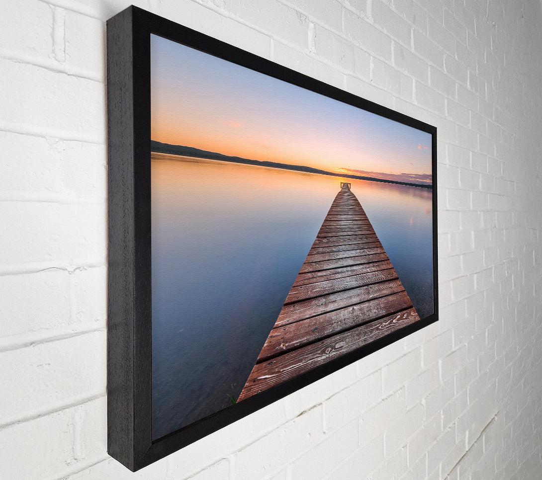  A Canvas Print of Tranquil Dock To The Sun Canvas Art