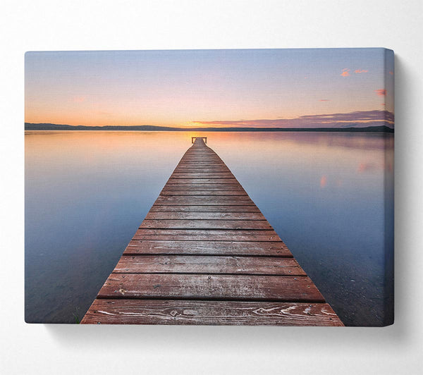  A Canvas Print of Tranquil Dock To The Sun Canvas Art