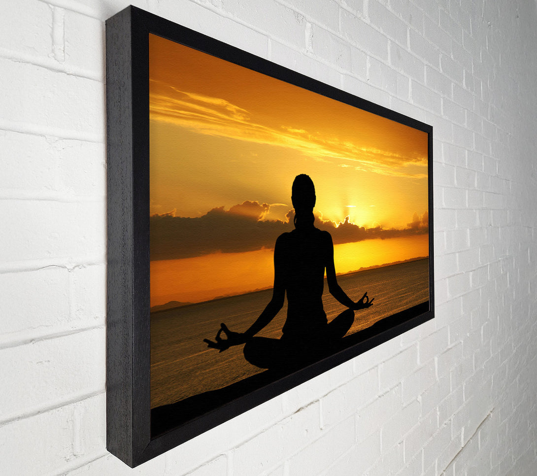  A Canvas Print of Meditating Sunset Glow Canvas Art