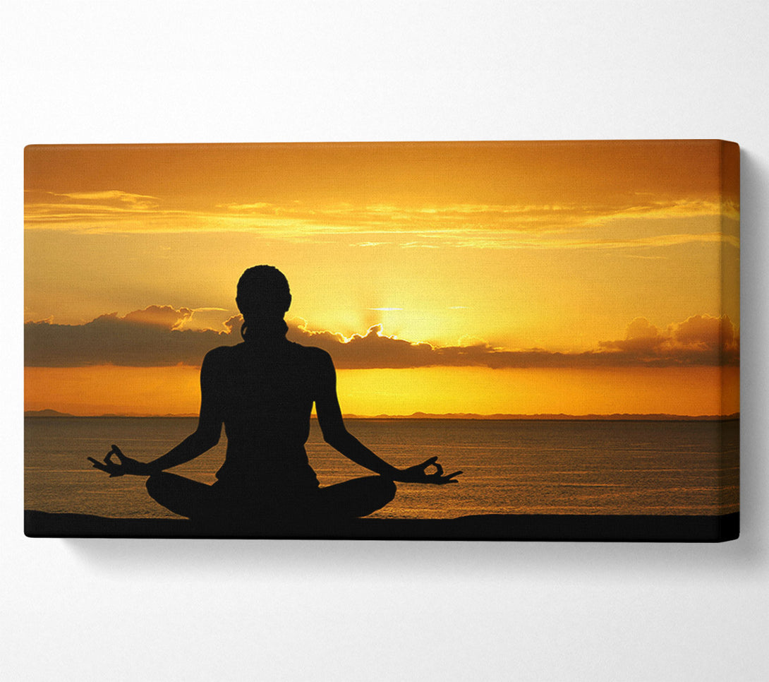  A Canvas Print of Meditating Sunset Glow Canvas Art