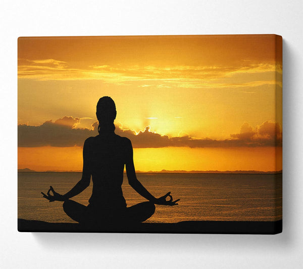  A Canvas Print of Meditating Sunset Glow Canvas Art