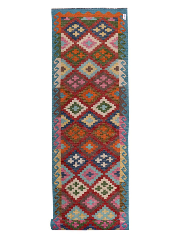 Maimana Afghanistan Kilim Runner - 397 x 87 cm