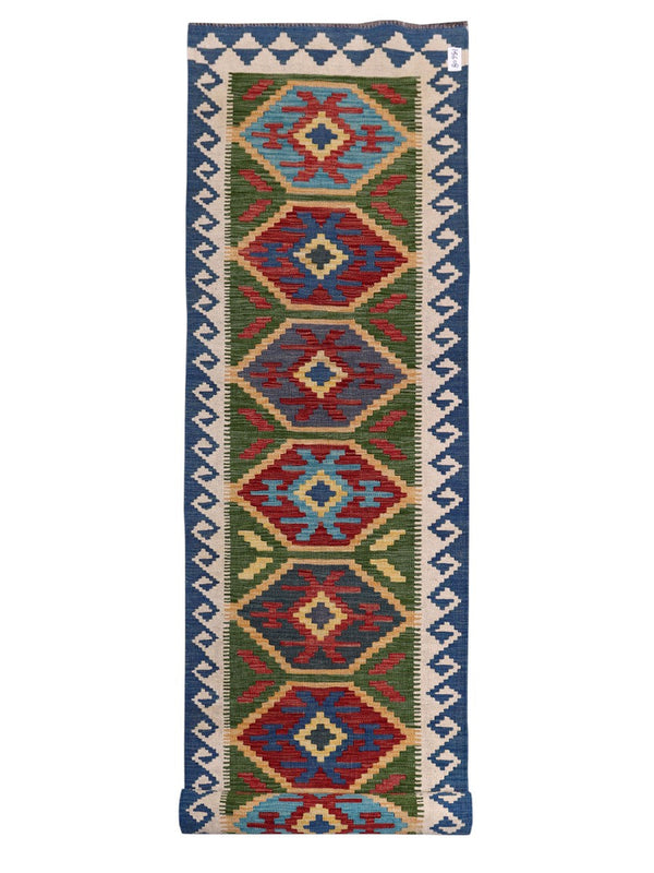 Maimana Afghanistan Kilim Runner - 394 x 83 cm