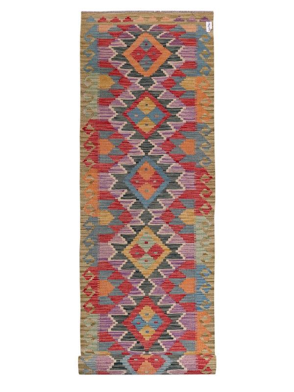 Maimana Afghanistan Kilim Runner - 397 x 85 cm