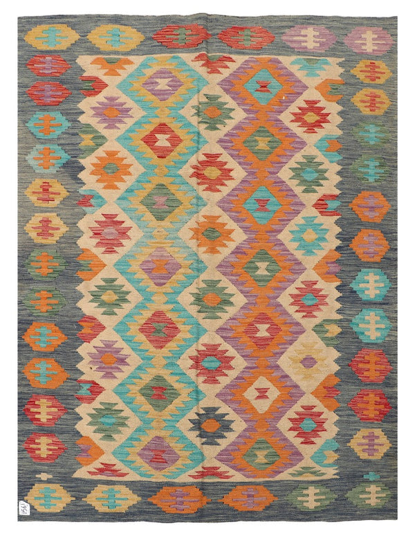 Maimana Afghanistan Kilim Rug - 200 x147 cm