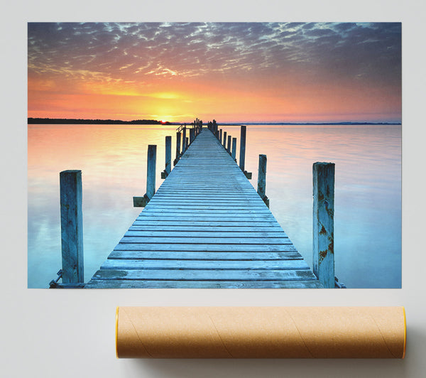 Peaceful Boardwalk Skies Giclee Print