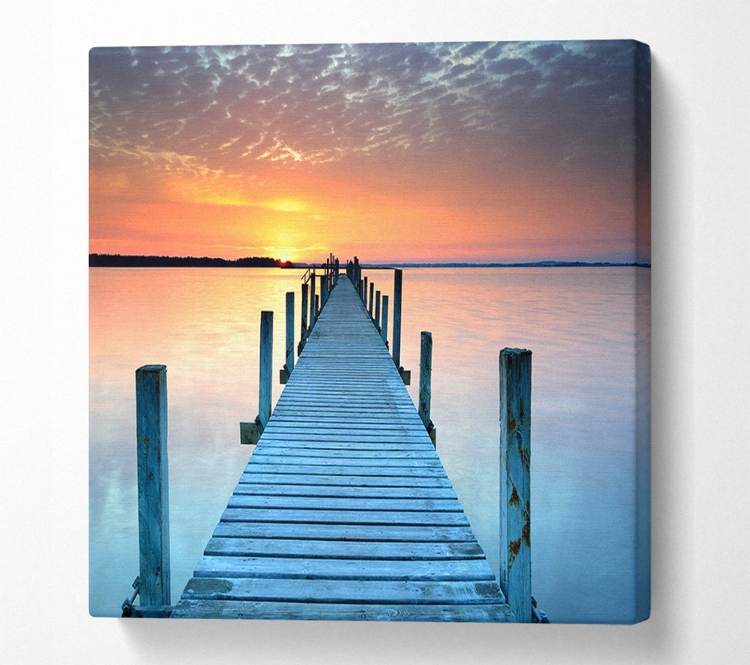  A Canvas Print of Peaceful Boardwalk Skies Canvas Print
