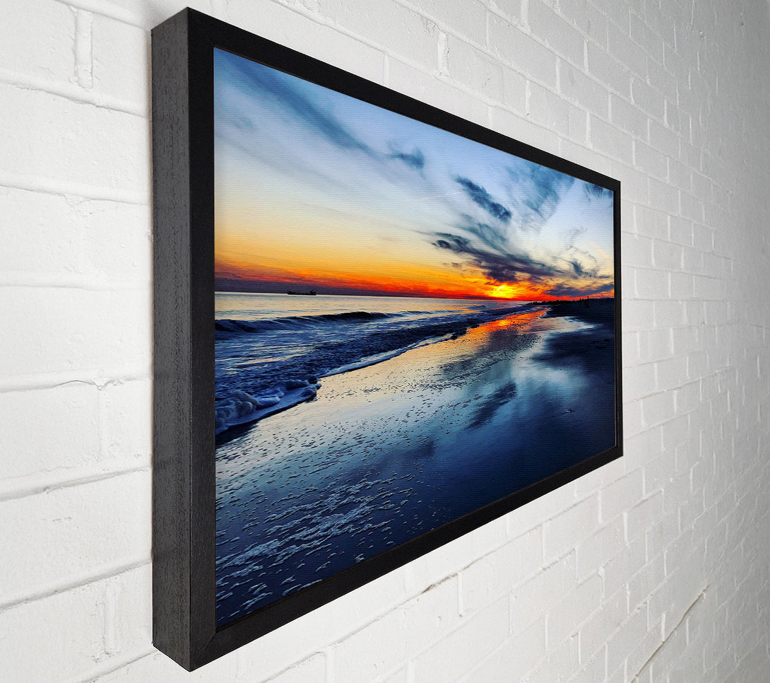  A Canvas Print of Ocean At Dusk Canvas Wall Art