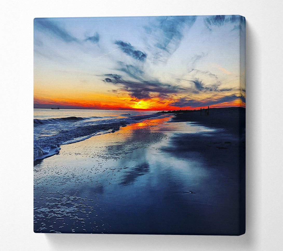  A Canvas Print of Ocean At Dusk Canvas Wall Art