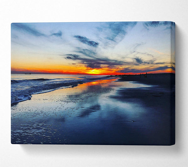  A Canvas Print of Ocean At Dusk Canvas Wall Art