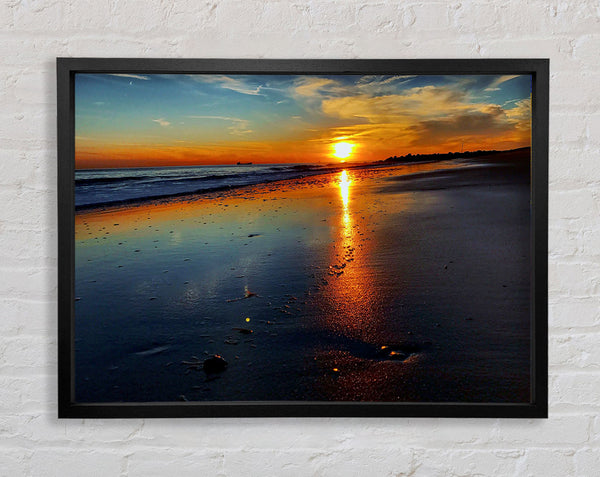 Sparkling Orange Glow Framed Print