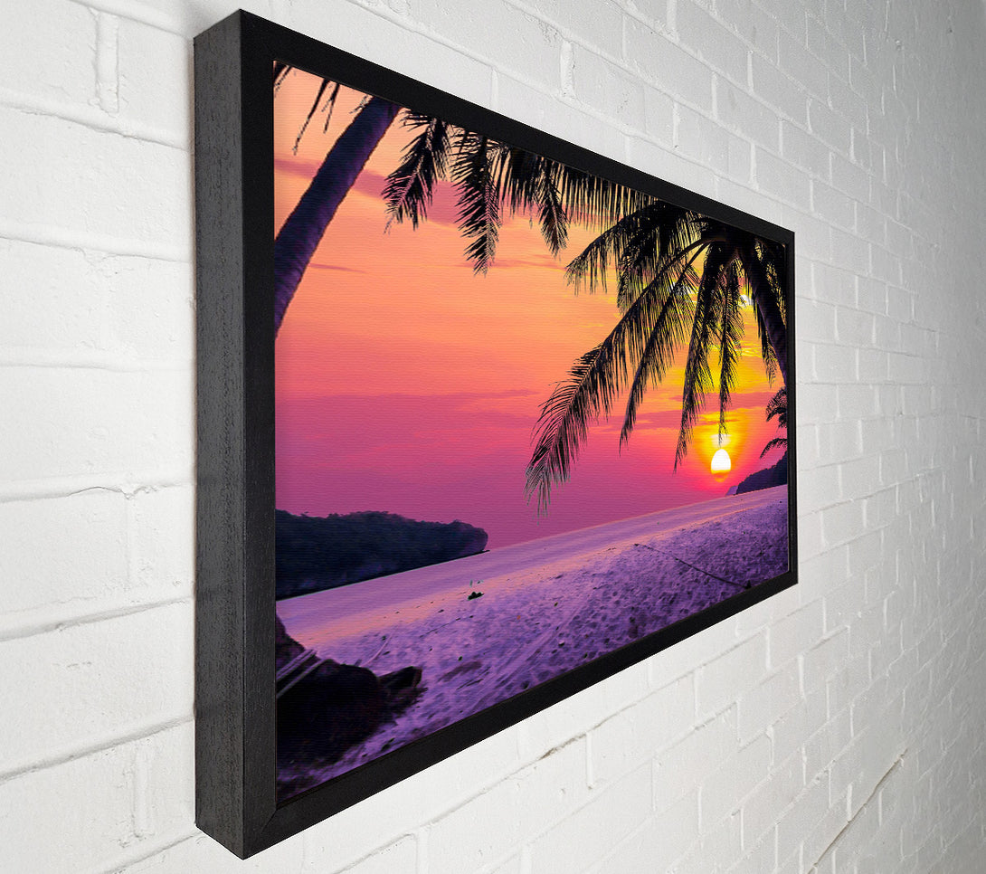  A Canvas Print of Between The Palm Trees Canvas Print