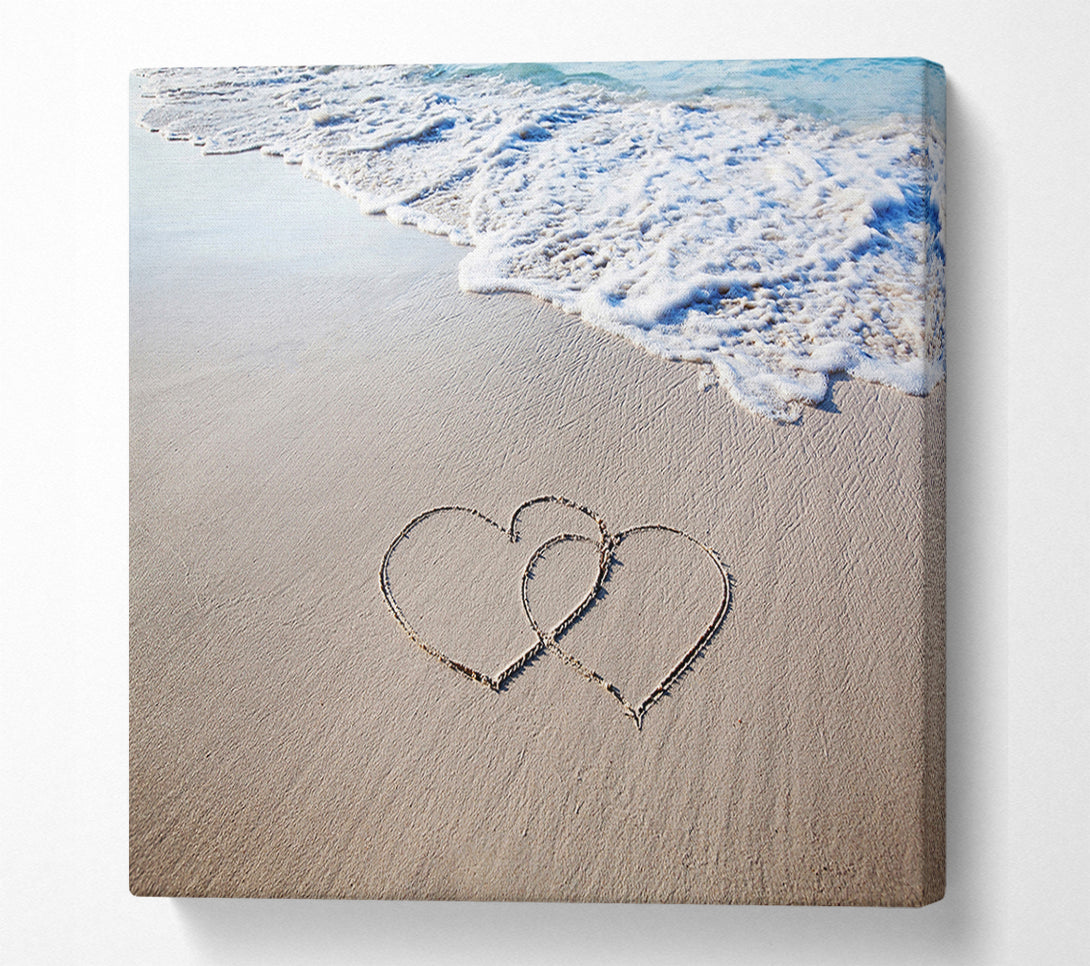  A Canvas Print of Two Hearts As One Canvas Print